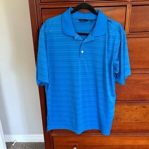 Walter Hagen Striped Blue Polo Shirt